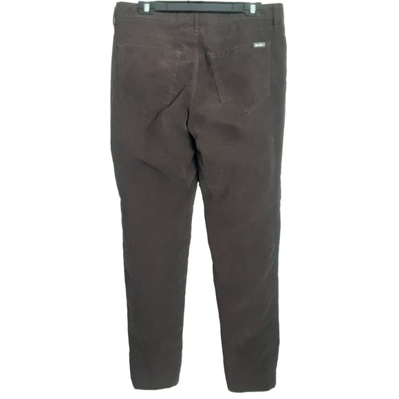 Eddie Bauer Brown Corduroy Boyfriend Fit Slim Leg Women Size 10 Tall Inseam 33" - Picture 2 of 10